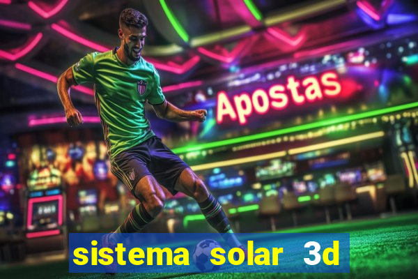 sistema solar 3d em movimento